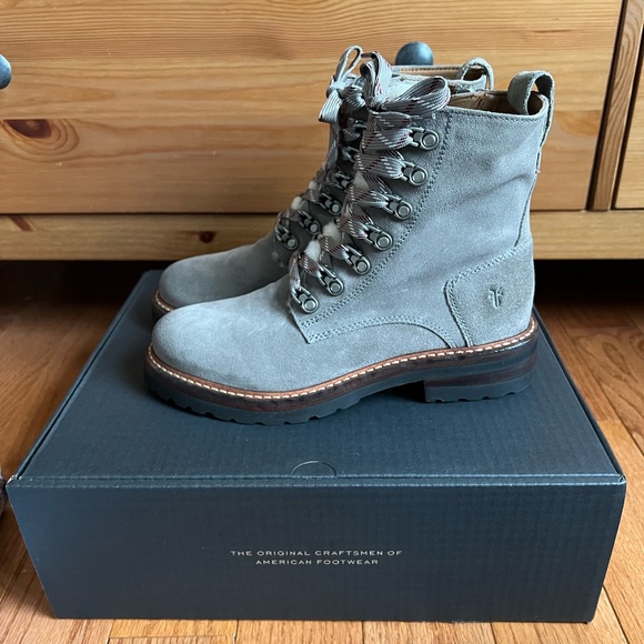 NIB Frye Ella Hiker Boot Cement 7.5 - Picture 3 of 12